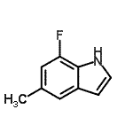 结构式 CAS# 442910-91-0, 7-氟-5-甲基-1H-吲哚