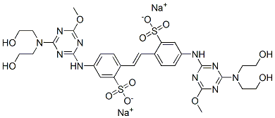 CAS#: 4470-72-8， Disodium 4,4'-Bis[[4-[Bis(2-Hydroxyethyl)Amino]-6-Methoxy-1,3,5-Triazin-2-Yl]Amino]Stilbene-2,2'-Disulphonate