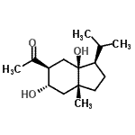 结构式 CAS# 457949-49-4, 1-[(3R,3aS,5S,6S,7aR)-3A,6-二羟基-3-异丙基-7A-甲基八氢-1H-茚-5-基]乙酮