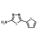 结构式 CAS# 4683-00-5, 5-(2-噻吩基)-1,3,4-噻二唑-2-胺