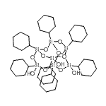 结构式 CAS# 47904-22-3, 1,3,5,7,9,11,14-庚环己基三环[7.3.3.1<sup>5,11</sup>]七硅氧烷-3,7,14-三醇