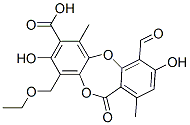 CAS#: 489-49-6， 9-Ethoxymethyl-4-Formyl-3,8-Dihydroxy-1,6-Dimethyl-11-Oxodibenzo[b,e][1,4]Dioxepin-7-Carboxylic Acid