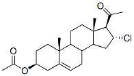 结构式 CAS# 50678-52-9, 16-alpha-氯-20-氧代孕甾-5-烯-3-beta-基乙酸酯