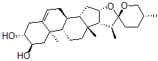 CAS 登录号：511-97-7， (25R)-螺甾-5-烯-2alpha,3beta-二醇