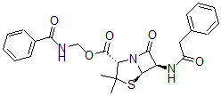 CAS 登录号：51164-29-5， 苯甲酰胺基甲基苄基青霉素酯