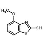 结构式 CAS# 51793-98-7, 4-甲氧基-1,3-苯并噻唑-2(3H)-硫酮