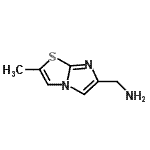 结构式 CAS# 518064-25-0, 1-(2-甲基咪唑并[2,1-b][1,3]噻唑-6-基)甲胺