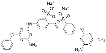 CAS#: 52298-21-2， Disodium 5-[[4-Amino-6-Anilino-1,3,5-Triazin-2-Yl]Amino]-2-[2-[4-[(4,6-Diamino-1,3,5-Triazin-2-Yl)Amino]-2-Sulphonatophenyl]Vinyl]Benzenesulphonate
