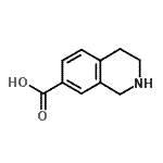 结构式 CAS# 526219-52-3, 1,2,3,4-四氢-7-异喹啉羧酸