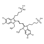 CAS#: 53332-87-9， 5,6-Dichloro-2-{3-[5,6-Dichloro-1-Ethyl-3-(4-Sulfobutyl)-1,3-Dihydro-2H-Benzimidazol-2-Ylidene]-1-Propen-1-Yl}-1-Ethyl-3-(4-Sulfobutyl)-1H-3,1-Benzimidazol-3-Ium