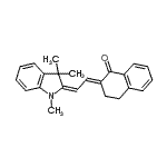 结构式 CAS# 53704-25-9, (2E)-2-[(2E)-2-(1,3,3-三甲基-1,3-二氢-2H-吲哚-2-亚基)亚乙基]-3,4-二氢-1(2H)-萘酮