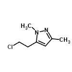 CAS 登录号：54055-32-2， 5-(2-氯乙基)-1,3-二甲基-1H-吡唑