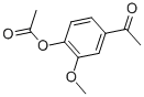 structure of CAS# 54771-60-7, 4-Acetyl-2-Methoxyphenyl Acetate;Ethanone, 1-[4-(Acetyloxy)-3-Methoxyphenyl]-;Acetic Acid 4-Acetyl-2-Methoxyphenyl Ester;1-(4-ACETOXY-3-METHOXYPHENYL)ETHANONE