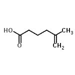 结构式 CAS# 55170-74-6, 5-甲基-5-己烯酸