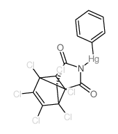结构式 CAS# 5834-81-1, (1,2,3,4,7,7-六氯双环(2.2.1)庚-2-烯-5,6-二甲酰亚胺基)苯基汞