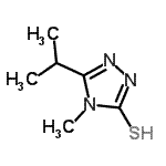 结构式 CAS# 588680-36-8, 5-异丙基-4-甲基-4H-1,2,4-三唑-3-硫醇