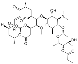 CAS#: 58880-23-2， (12S,13S)-9-Deoxy-12,13-Epoxy-12,13-Dihydro-9-Oxoleucomycin V 3-Acetate 4''-Propanoate