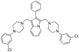 CAS#: 58892-63-0， 1,3-Bis[[4-(3-Chlorophenyl)-1-Piperazinyl]Methyl]-2-Phenylindolizine