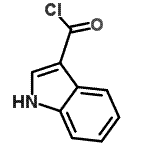 结构式 CAS# 59496-25-2, 1H-吲哚-3-甲酰氯