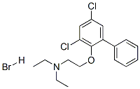 CAS 登录号:5957-22-2, 2-((3,5-二氯(1,1'-联苯)-2-基)氧基)-N,N-二乙基乙胺氢溴酸盐