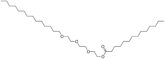 CAS 登录号：59599-55-2， 十四烷酸 2-[2-[2-(十四烷氧基)乙氧基]乙氧基]乙基酯