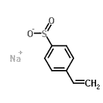 结构式 CAS# 60081-73-4, 钠4-乙烯基苯亚磺酸盐