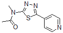 CAS 登录号：603074-48-2， N-甲基-N-[5-(吡啶-4-基)-1,3,4-噻二唑-2-基]-乙酰胺