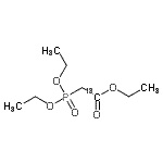 结构式 CAS# 61203-67-6, 乙基(二乙氧基磷酰)(1-<sup>13</sup>C)乙酸酯