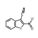 结构式 CAS# 612505-78-9, 2-硝基苯并噻吩-3-甲腈