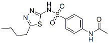 CAS 登录号：6314-71-2， N-[4-[(5-丁基-1,3,4-噻二唑-2-基)氨基磺酰基]苯基]乙酰胺