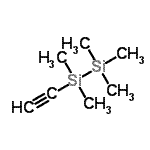 结构式 CAS# 63247-94-9, 1-乙炔基-1,1,2,2,2-五甲基二硅烷
