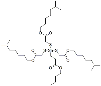 CAS#: 63438-80-2， Butyl 3-[Tris[[2-(Isooctyloxy)-2-Oxoethyl]Thio]Stannyl]Propionate