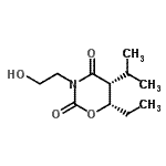 CAS#: 637337-95-2， (5R,6S)-6-Ethyl-3-(2-hydroxyethyl)-5-isopropyl-1,3-oxazinane-2,4-dione
