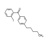 结构式 CAS# 64358-28-7, (2-碘苯基)(4-戊基苯基)甲酮