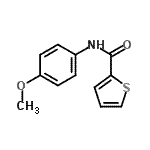 结构式 CAS# 64419-14-3, N-(4-甲氧基苯基)-2-噻吩甲酰胺