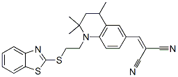 CAS#: 65208-30-2， [[1-[2-(2-Benzothiazolylthio)Ethyl]-1,2,3,4-Tetrahydro-2,2,4-Trimethylquinolin-6-Yl]Methylene]Malononitrile