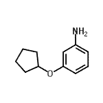 结构式 CAS# 653604-38-7, 3-(环戊基氧基)苯胺