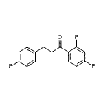 structure of CAS# 654673-34-4, 1-(2,4-Difluorophenyl)-3-(4-fluorophenyl)-1-propanone;2',4'-Difluoro-3-(4-fluorophenyl)propiophenone