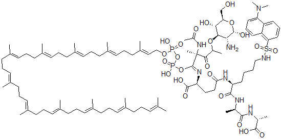 CAS#: 65717-73-9， Undecaprenyl Diphosphate-N-Acetylmuramoyl-(5-Dimethylaminonaphthalene-1-Sulfonyl)Pentapeptide