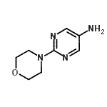 结构式 CAS# 65735-68-4, 2-(4-吗啉基)-5-嘧啶胺