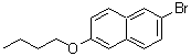 结构式 CAS# 66217-20-7, 2-溴-6-丁氧基萘