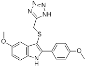 CAS#: 66355-06-4， 5-Methoxy-2-(4-Methoxyphenyl)-3-[(1H-Tetrazol-5-Yl)Methylthio]-1H-Indole