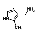 结构式 CAS# 66780-83-4, 1-(4-甲基-1H-咪唑-5-基)甲胺