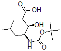 CAS 登录号：66967-01-9， (3R,4S)-4-[[(1,1-二甲基乙氧基)羰基]氨基]-3-羟基-6-甲基-庚酸