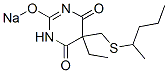 CAS 登录号：66968-77-2， 5-乙基-5-[(1-甲基丁基)硫代甲基]-2-钠氧基-4,6(1H,5H)-嘧啶二酮