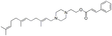 CAS#: 67210-63-3， 3-Phenylpropenoic Acid 2-[4-(3,7,11-Trimethyl-2,6,10-Dodecatrienyl)-1-Piperazinyl]Ethyl Ester