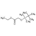 结构式 CAS# 67226-78-2, 乙基{[二甲基(2-甲基-2-丙基)硅烷基]氧基}乙酸酯
