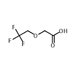 结构式 CAS# 675-67-2, (2,2,2-三氟乙氧基)乙酸