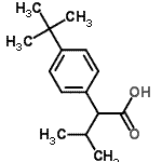 CAS#: 67795-02-2， 3-Methyl-2-[4-(2-methyl-2-propanyl)phenyl]butanoic acid