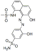 CAS 登录号：67892-97-1， 3-羟基-4-[[2-羟基-8-[(甲基磺酰基)氨基]-1-萘基]偶氮]苯磺酰胺